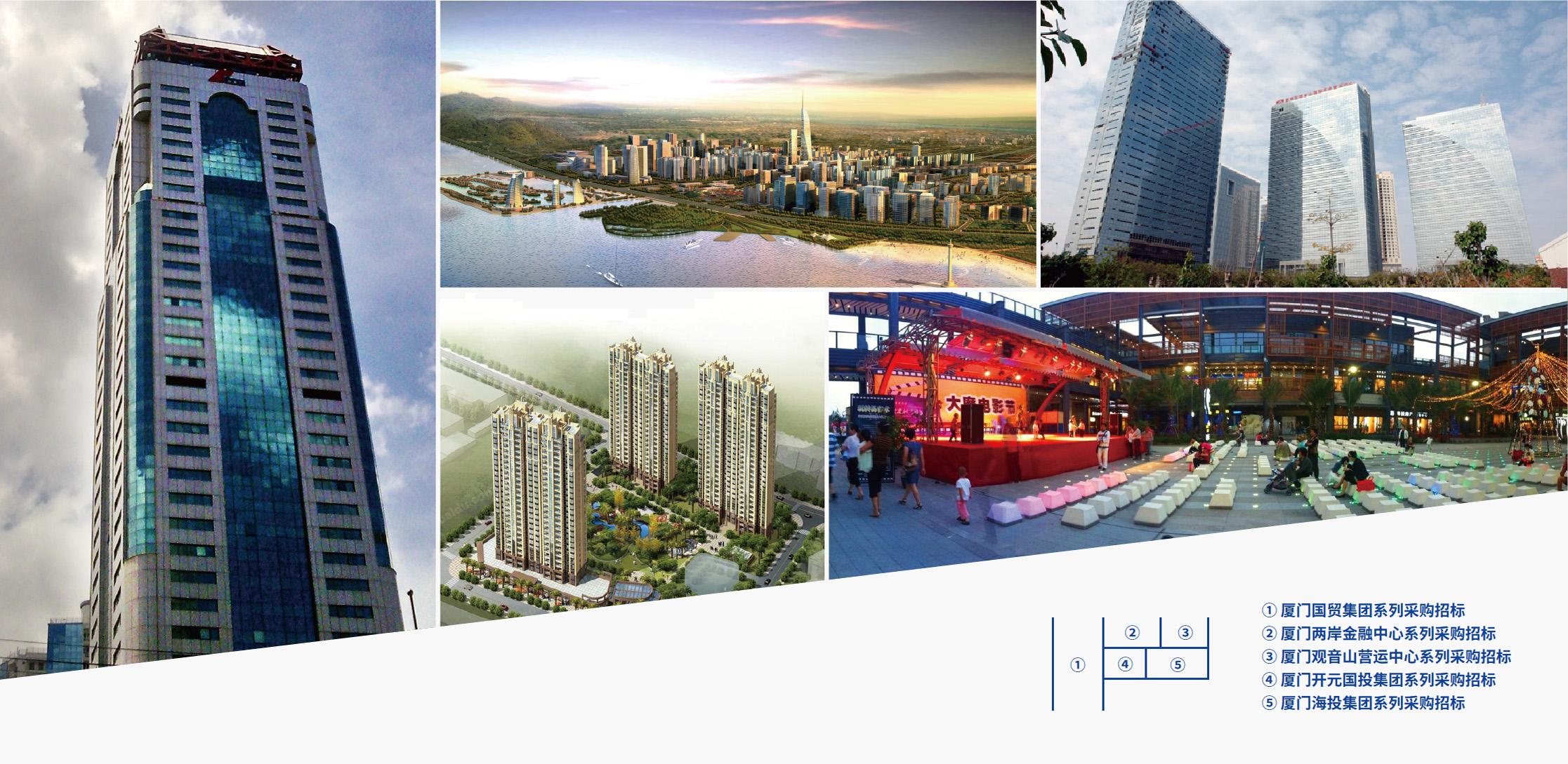 國貿(mào)集團(tuán)、兩岸金融中心、觀音山運(yùn)營中心、開元國投集團(tuán)、海投集團(tuán)